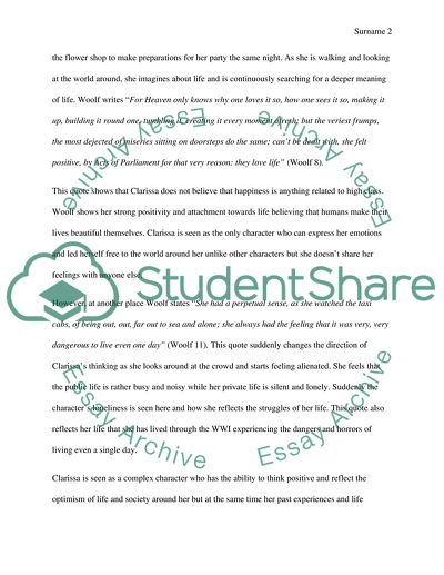 Mrs Dalloway-Imbalance between the Inner and Outer Worlds