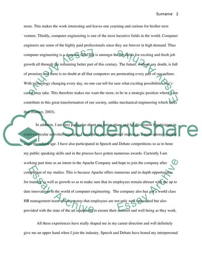 A Choice on Computer Engineering