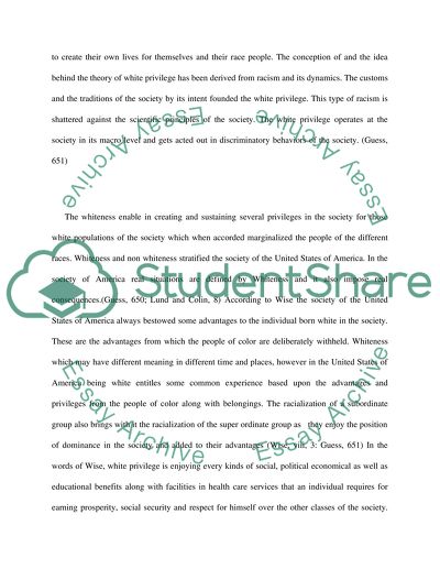 White privileges in America