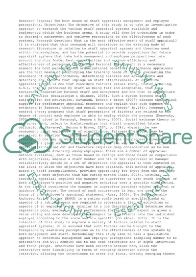 The best means of staff appraisal: management and employee perceptions