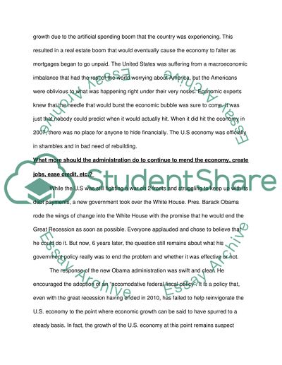 The Great Recession and Policy Response