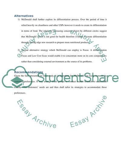 McDonalds Customer Preferences