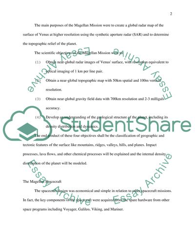Magellan Mission: Radar Sensing and Image Interpretation