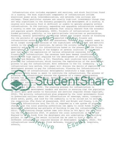 Community Infrastructure Levy: Merits of Exploiting the Development Process to Pay for Infrastructure