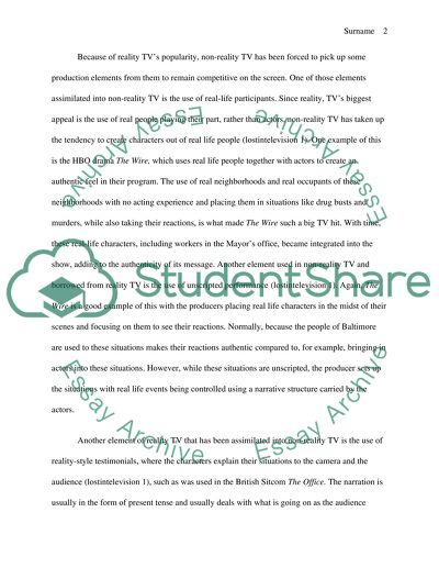 Reality Internet Assignment