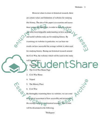 The Usefulness of Websites for Historical Research