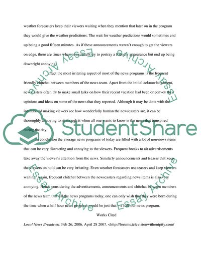 Television News Programs