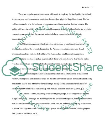 Should the U.S. Justice Department have filed suit against Arizonas new immigration policy