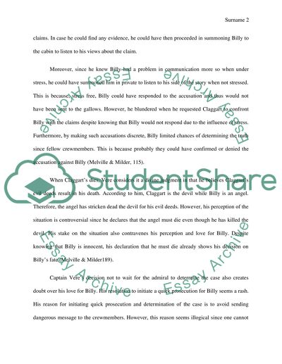 Captain Vere as Outsider And Insider