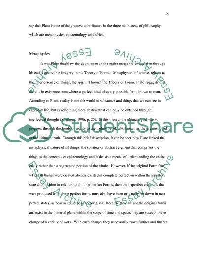 Plato as One of Historys Greatest Contributors