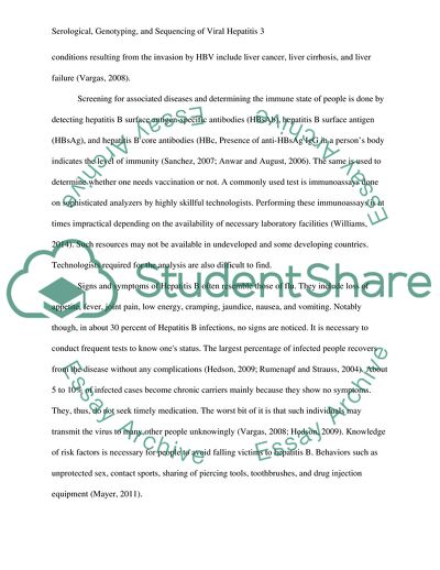 Serological, Genotyping and Sequencing of Viral Hepatitis