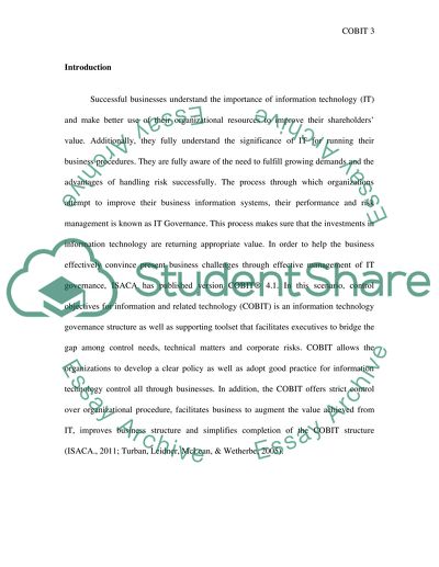 An Overview of COBIT Framework