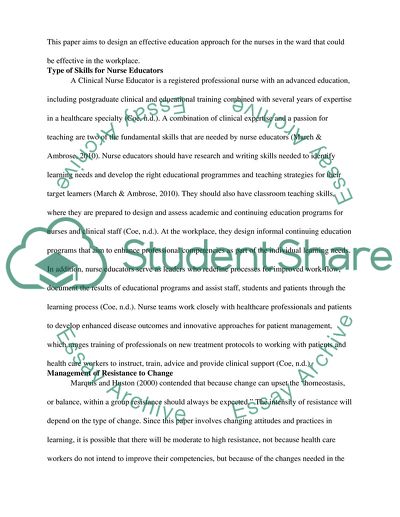 Effective staff development programme for nurses