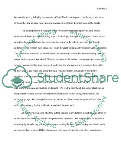 Womens rights and culture