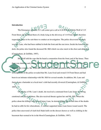 An Application of the Criminal Justice System