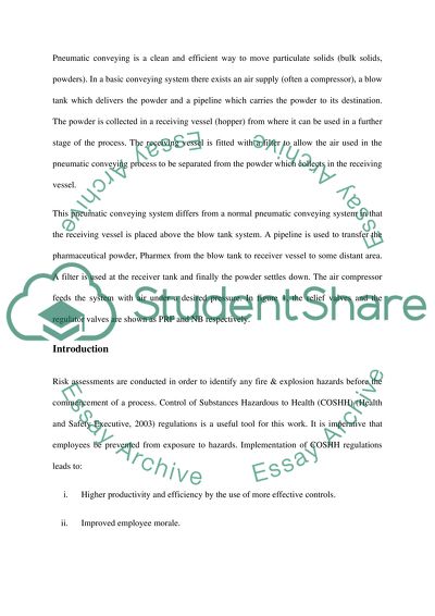 Risk Assessment of Fire and Explosion Hazards