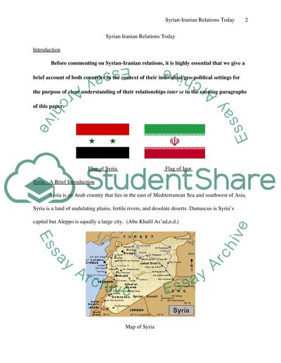 IranianSyrian Relations