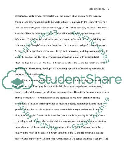 Psychoanalysis and Psychotherapy Defense Mechanisms and Ego