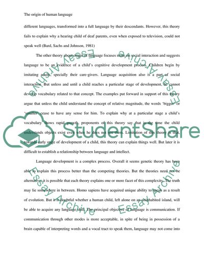 Genetic theory VS social approache of human language