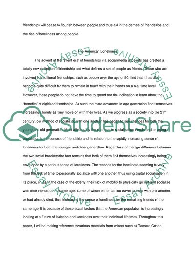 The American Loneliness: All the Lonely People