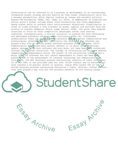 Globalization of Economic and Business Activity