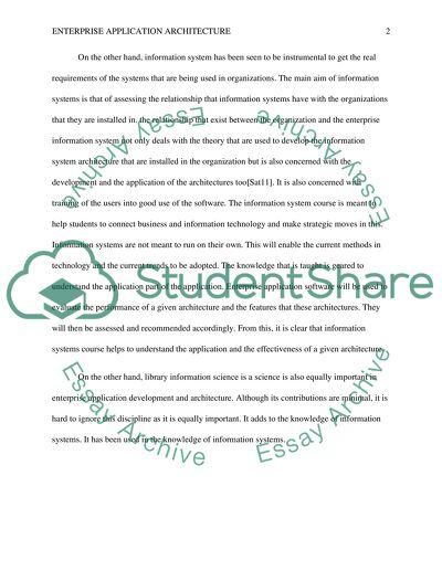 Enterprise Application Architecture