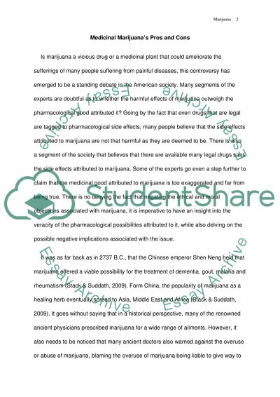 Medicinal Marijuanas Pros and Cons