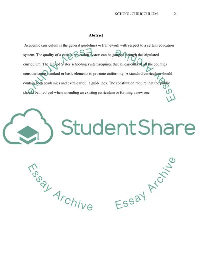 Curriculum Planning as a Way of Meeting the Needs of All Learners