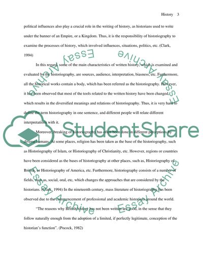 History and Historiography