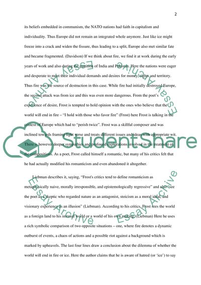 The Nature poetry of Robert Frost