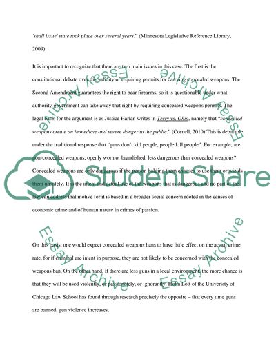 The Conceal and Carry Bill