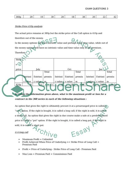 Main Components of the Option Premium