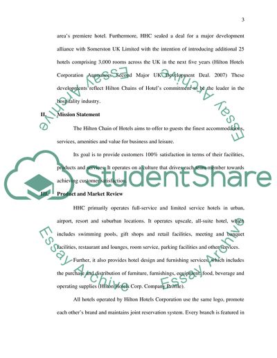 Developing a Marketing Mix for International Hospitality Managment: Hilton Hotel