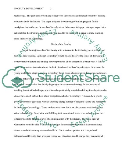 Faculty Development: Technology Training For Nurse Educators