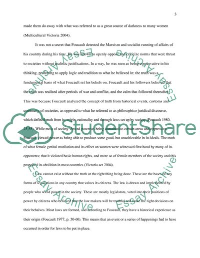 The relationship between law, truth and right. Foucaults ideas