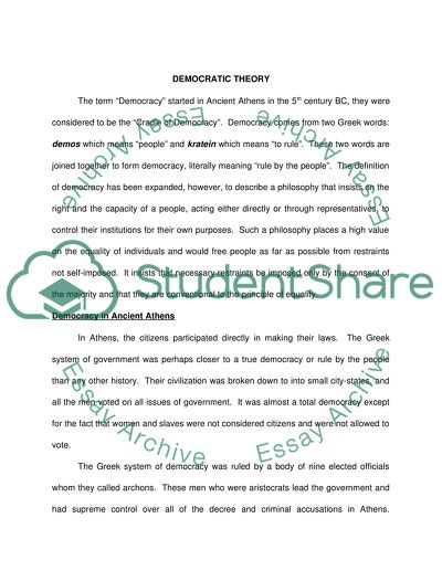 Democracy in Ancient Athens and Middle Ages