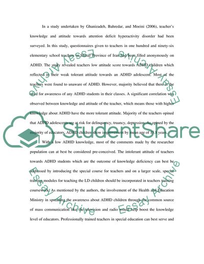 Role Of Special Education