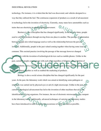 Humanities : Industral revolution