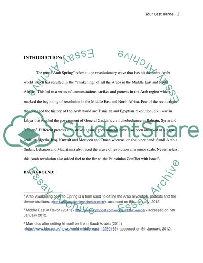 Reasons and Factors behind the Arab Revolutions