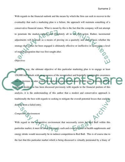 Marketing Plan of Red Bull Company