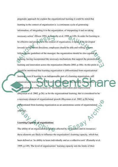 What Does Learning Organization Mean