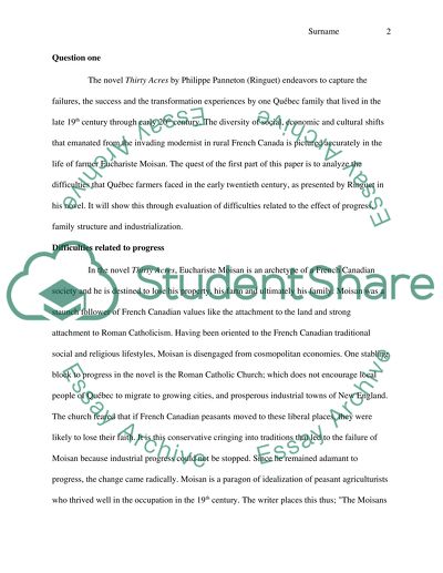 Thirty Acres by Philippe Panneton (Ringuet) and Two Solitudes by Hugh MacLennan