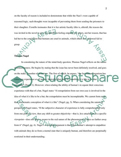Comparison of Costellos Argument to the Contradictory Perspectives of Nagel, Locke, and Wallace