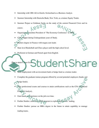 Preparation for Graduate Employment