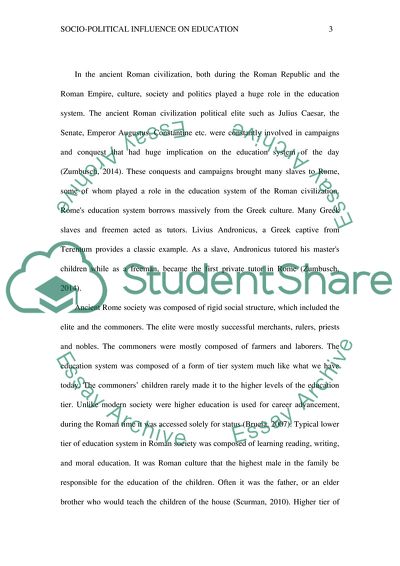 Socio-Political Influence on Education