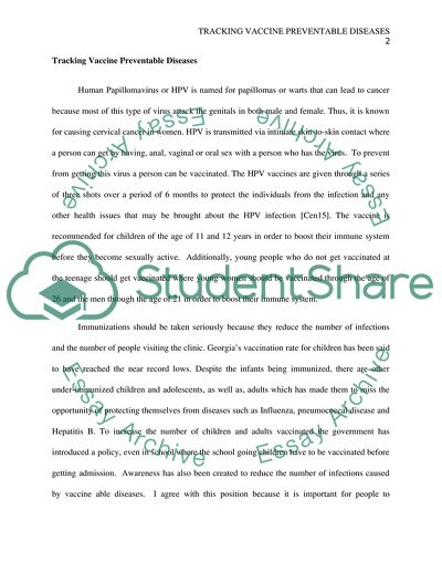 HSA 535 WK& DB2Tracking Vaccine Preventable Diseases