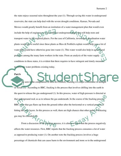 Water Supply and Its Situation in Texas, Arizona, Oklahoma, Kansas, California, Nevada andMexico