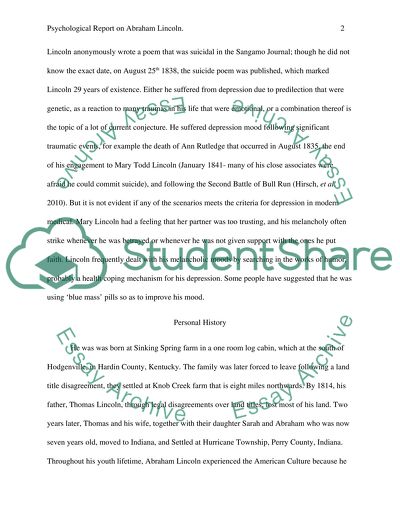 Psychological Portrait of Abraham Lincoln