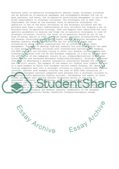 An Overview of Strategic Alliances
