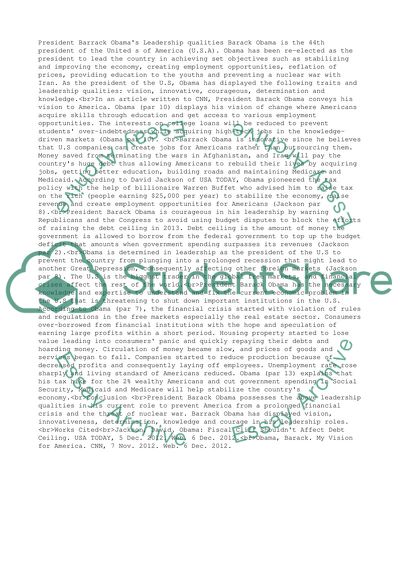 Leadership: barack obama